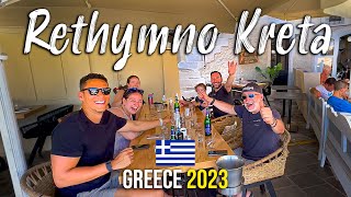 Rethymno Crete walking tour 4k Kreta Greece 2023 [upl. by Dnomde]