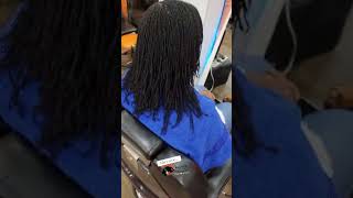 after retie ashersisterlocks locs hairstyle braidhairstylesforblackwomen dreadlocks locsbraids [upl. by Cirdes]