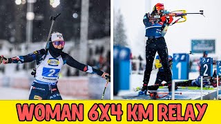 Women Relay Oestersund Biathlon World Cup 202324 Results [upl. by Mundt438]