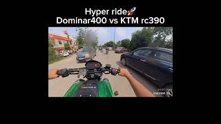 KTM rc390🚀vs domino400 hyper ride motovlogr hyperrider yutubeshorts viralvideo shots [upl. by Bena611]