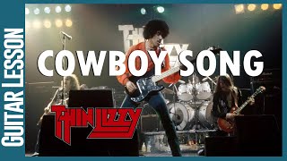 Thin Lizzy Guitar Mastery Learn the Legendary Cowboy Song  StepbyStep Lesson [upl. by Eenolem694]