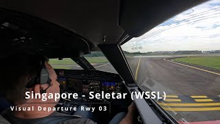 Departure Singapore  Seletar WSSL  Gulfstream G650 [upl. by Kanya367]