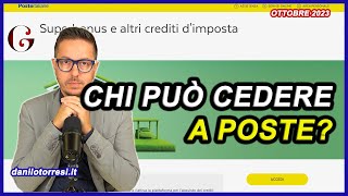 CESSIONE DEL CREDITO a Poste Italiane ultime notizie  chi può cedere Chi no [upl. by Aniad]