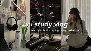 uni study vlog 🌙 late night 3 AM studying being productive electrical engineering labs [upl. by Rosanne]