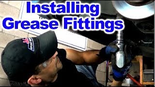 How to install Grease Fittings and New Dust Boots on Outer Tie Rod Ends by Howstuffinmycarworks [upl. by Publus]