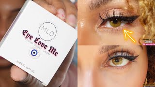 The best honeyyellow Colored Contacts EyeLoveMe lenses in ‘Sunshine’ all lightings [upl. by Aikemat]