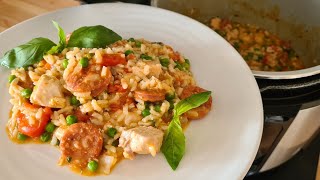 Chicken and chorizo risotto in Ninja foodi pressure cooker  instapot [upl. by Mixam]