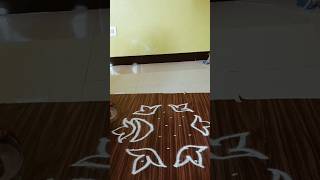 flower 🌺 pot kolam rangoli easykolam trending [upl. by Llednahc]