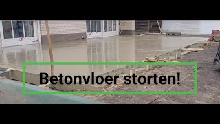 betonvloer stortenconstruction timelapse [upl. by Anialahs]