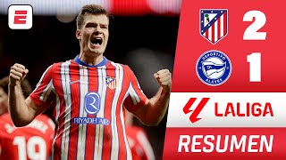 ATLÉTICO DE MADRID REMONTÓ y ganó 21 vs Alavés con GOLES de GRIEZMANN y SORLOTH  RESUMEN  La Liga [upl. by Lewie846]