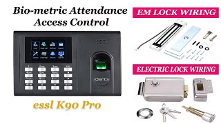 Essl biometric door lock connection  EM Lock amp Electric lock Wiring instruction [upl. by Cally]