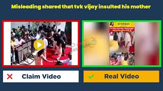 Misleading shared that tvk vijay insulted his mother [upl. by Wilma584]