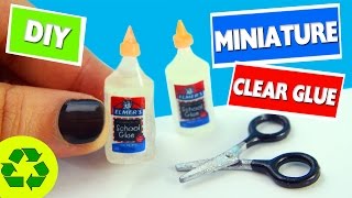 🍼 DIY Miniature Clear Elmers Glue  Really Works  simplekidscrafts [upl. by Yeslehc]