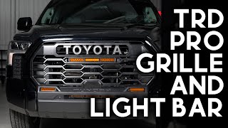 Tundra TRD PRO Grille And Light Bar  Step By Step Installation [upl. by Irrac]