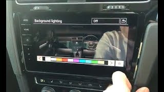 VW golf mk7 facelift 10 colour mod with independent brightness control for footwell and door strips [upl. by Maya993]