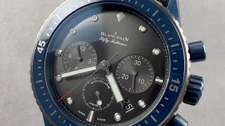 Blancpain Fifty Fathoms Bathyscaphe Chronograph Ocean Commitment II 5200 0310 G52A Review [upl. by Gary]