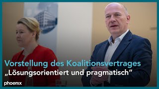 Berlin Vorstellung des schwarzroten Koalitionsvertrages [upl. by Timotheus]