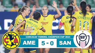 America Femenil vs Santa Fe 50 Resumen Goles 2024 [upl. by Richardson68]