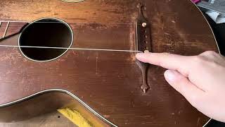 1930s AWS Accordrein  German Parlor guitar restoration clip with short demo [upl. by Ashlee]