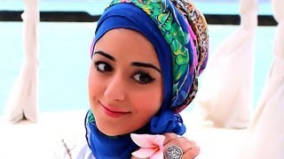 Turban Hijab Tutorial For Hot Weather Or On Holiday [upl. by Cleaves]