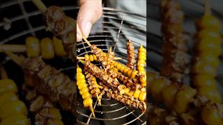 Making Sweet Corn Recipe 😱 Sweet Corn Fry corn making make survival outdoors [upl. by Yeung346]