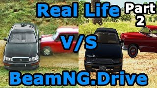 Real Life vs BeamNGDrive  Crash Testing PART 2 [upl. by Kcirrad]