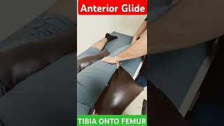 Anterior GlideTibiofemoral Joint Mobilizationpainkneepainkneeosteoarthritiskneearthroscopy [upl. by Ilenna]