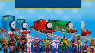 FNAF SB Animatronics repaint the Engines in Thomas and Friends gone wrong FUNNY [upl. by Eniawed]