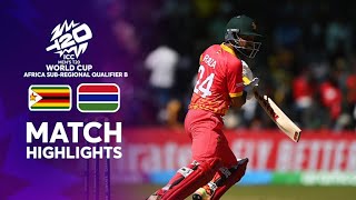 Zimbabwe hit T20I record 344 vs Gambia  Highlights  Mens T20WC SubRegional Africa Qualifier B [upl. by Rowe]