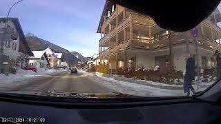 DRIVING IN GERMANY  OBERAMMERGAU  travel snow oberammergau bayern roadtrip road schnee [upl. by Brazee]