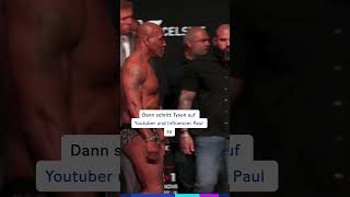 Mike Tyson schlägt Jake Paul nach dem Wiegen 🥊 20min news miketyson jakepaul [upl. by Ixel]