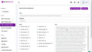 How To Create Audiobook Using AI in Ebook Fusion AI [upl. by Adnahsal755]