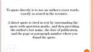 In Text Citations in APA Style [upl. by Bluefarb]