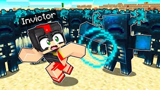 INVICTOR vs 100 WARDEN en Minecraft 😱 BATALLAS DE MOBS [upl. by Atekehs]