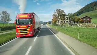 Iveco Stralis 570 XP POV Winterthur nach Zug Baar Cham Altbüron und zurück nach SH 4Teil [upl. by Ambrogio899]