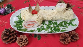 ANTIPASTO DI CAPODANNO  ROTOLO AL SALMONE GOLOSO RICETTA FACILE E VELOCE [upl. by Wilser911]