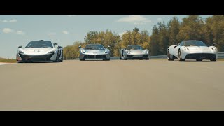 La Ferrari vs Mclaren P1 vs Pagani Huayra vs Porsche 918 with Miller Motorocars 4K [upl. by Euginom419]