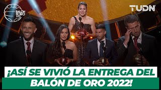 ¡NOCHE DORADA ¡Todos los ganadores del Balón de Oro 2022  TUDN [upl. by Leina]