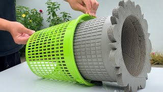 Unique And Creative  Creating Cement Plant Pot For Your Garden [upl. by Leinadnhoj]