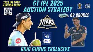 IPL Auction 2025  GT Strategy  Key Targets  Captain Gill  Playing XI  Cric Gurus [upl. by Anirtep285]