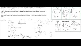 Pola figur płaskichzadania tekstowe [upl. by Erodasi]