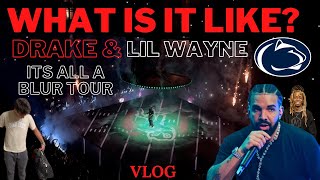 Drake and Lil Wayne  It’s All a Blur Tour Vlog Penn State University [upl. by Radack144]