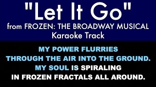 quotLet It Goquot from Frozen The Broadway Musical  Karaoke Track with Lyrics on Screen [upl. by Esther]