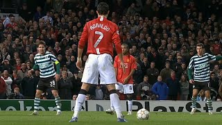 Cristiano Ronaldos First Goal for Manchester United [upl. by Skylar]