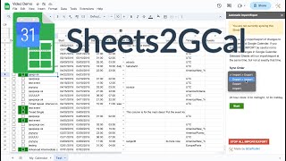 How to sync Google Calendars with Google Sheets using Sheets2GCal [upl. by Andrade]