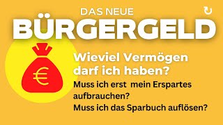 Bürgergeld Vermögen Muss ich erst mein Erspartes aufbrauchen um Bürgergeld zu bekommen [upl. by Bandler]