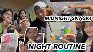 CABASE FAM NIGHT ROUTINE MIDNIGHT SNACK  KULITAN  Grae and Chloe [upl. by Panta]