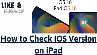 How to Check IOS Version on iPad [upl. by Einatsed]