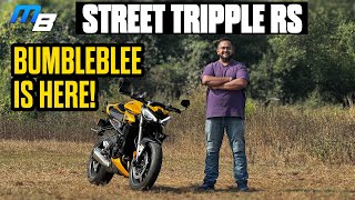 2024 Triumph Street Triple 765 RS  Bumblebee Is Here  MotorBeam [upl. by Dolley]