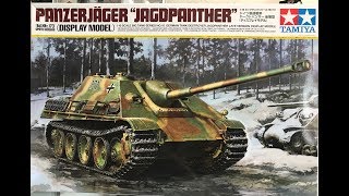 part 0ne Building the New Tamiya 116 scale Panzerjager Jagdpanther Display model [upl. by Idnym]